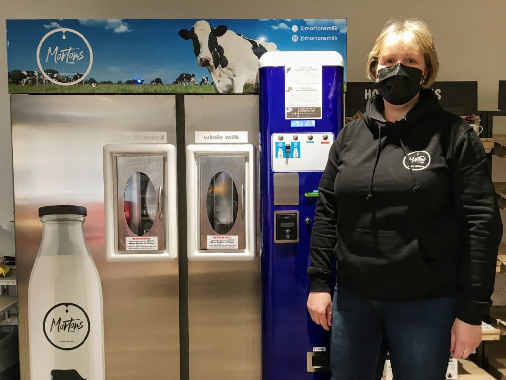 Milk vending machine at Ayrshire Food Hub
