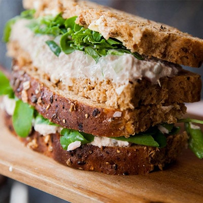 Tuna mayonnaise with chives, shallots and parsley sandwich - Ayrshire ...